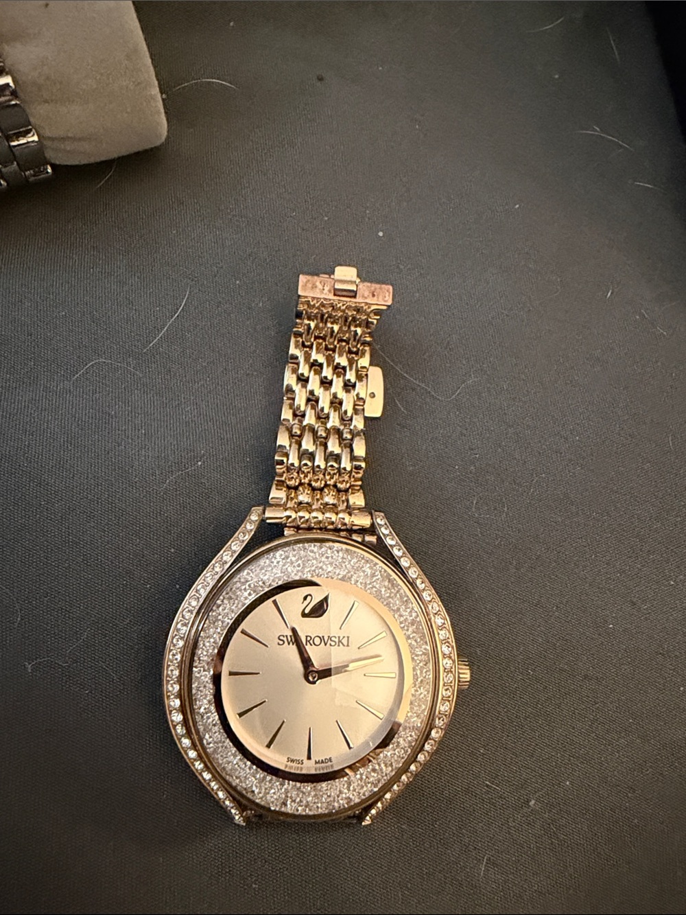 Swarovski Gold Crystal-Accented Women's Bracelet Watch